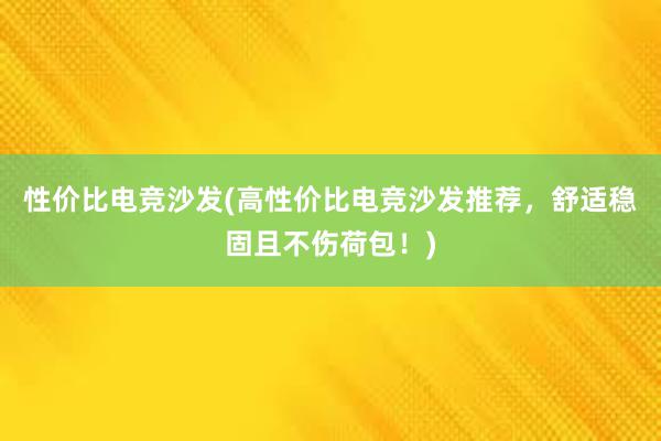 性价比电竞沙发(高性价比电竞沙发推荐，舒适稳固且不伤荷包！)