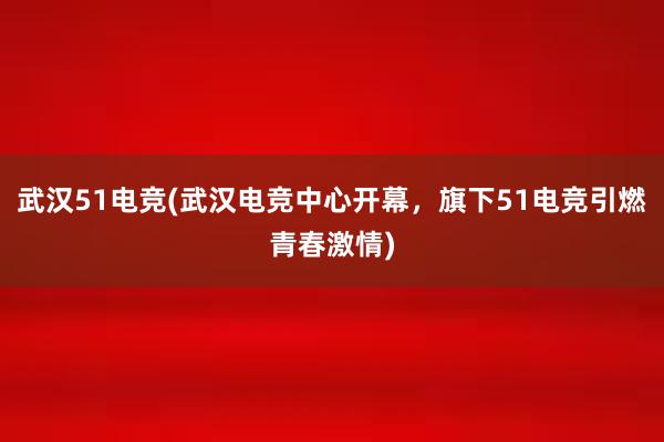 武汉51电竞(武汉电竞中心开幕，旗下51电竞引燃青春激情)