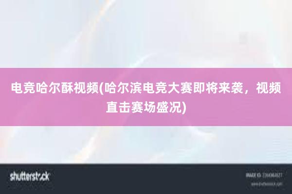 电竞哈尔酥视频(哈尔滨电竞大赛即将来袭，视频直击赛场盛况)