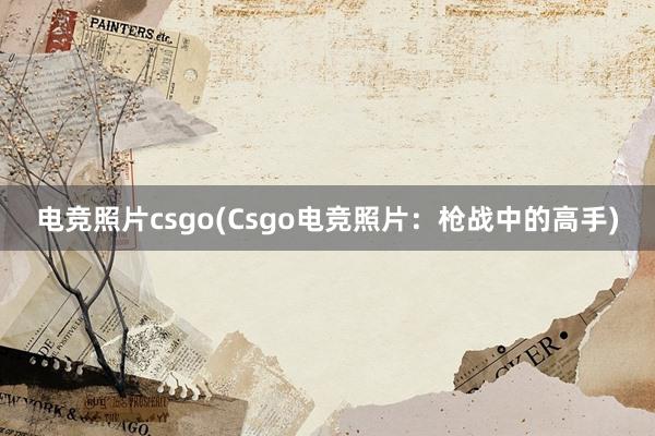 电竞照片csgo(Csgo电竞照片：枪战中的高手)