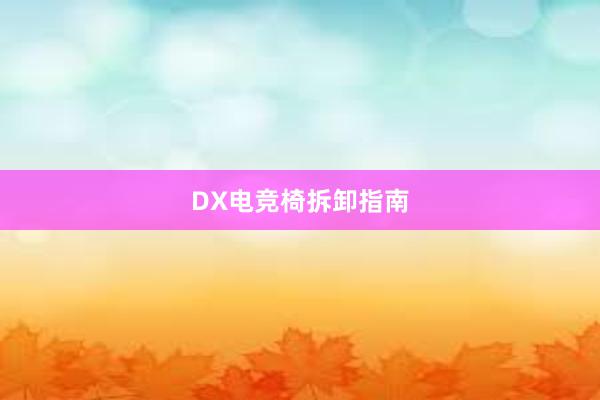 DX电竞椅拆卸指南