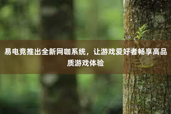 易电竞推出全新网咖系统，让游戏爱好者畅享高品质游戏体验