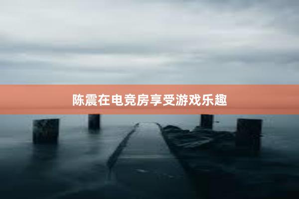 陈震在电竞房享受游戏乐趣